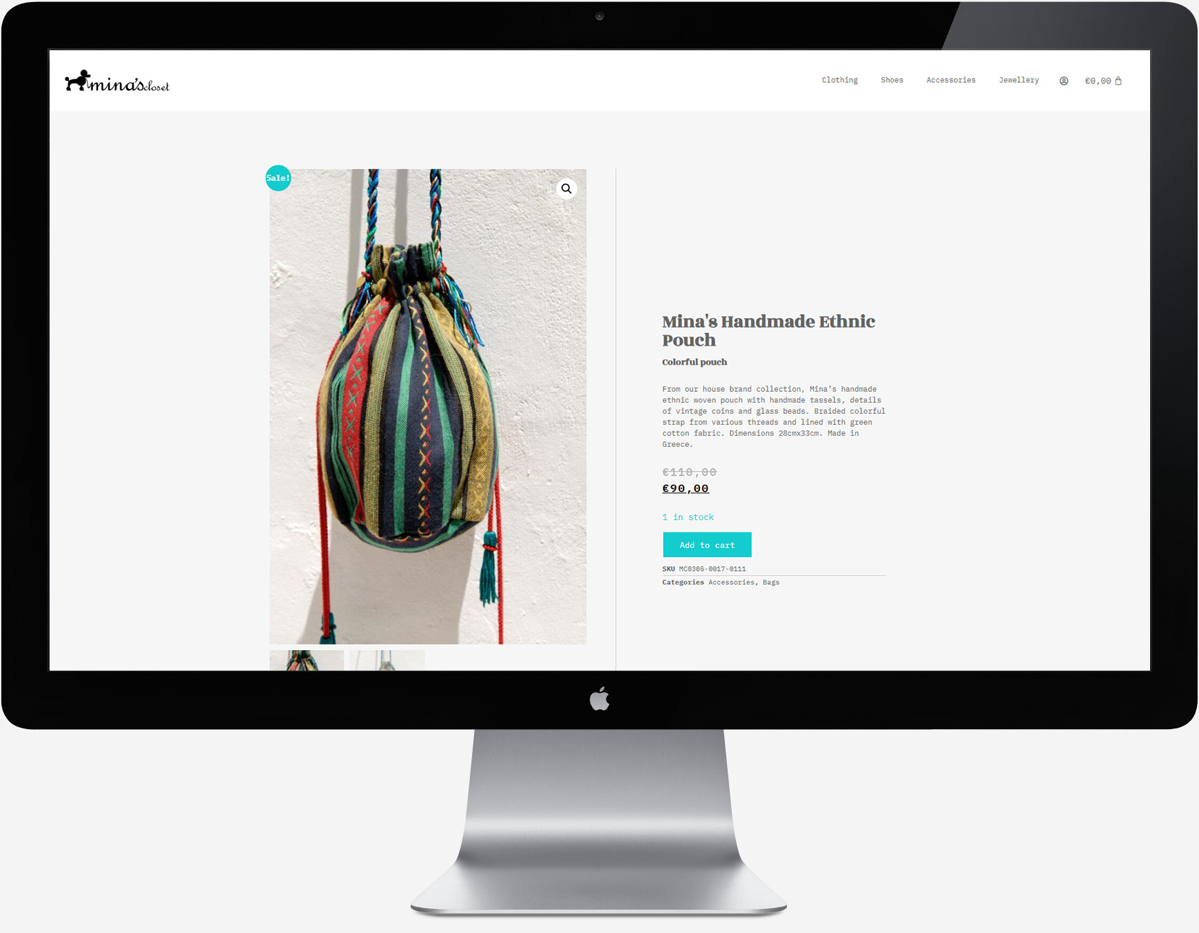 Mina's Closet e-Shop Website Design and Develoment by itis Web and Design Studio